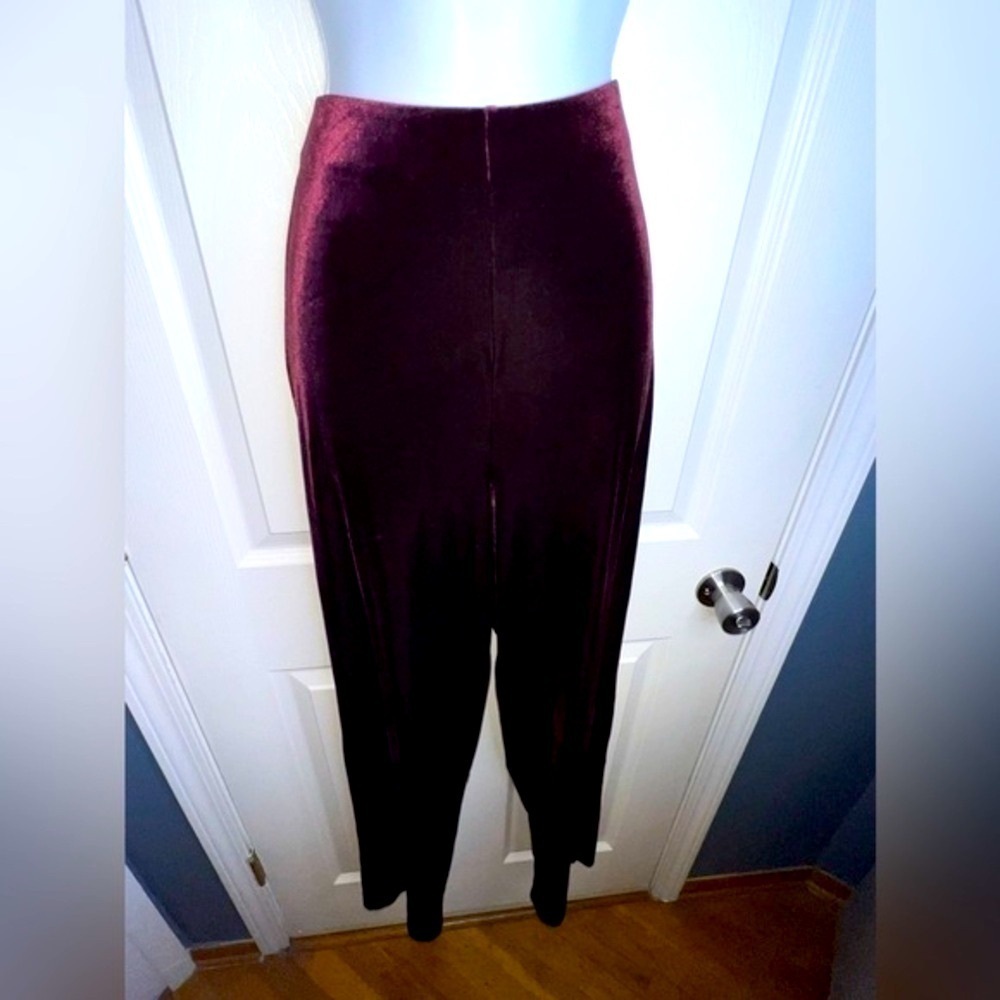 NWOT Gantos Women’s Small Purple Velour Flare Leg Dress Pant Pull On XS - Picture 3 of 14